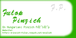 fulop pinzich business card